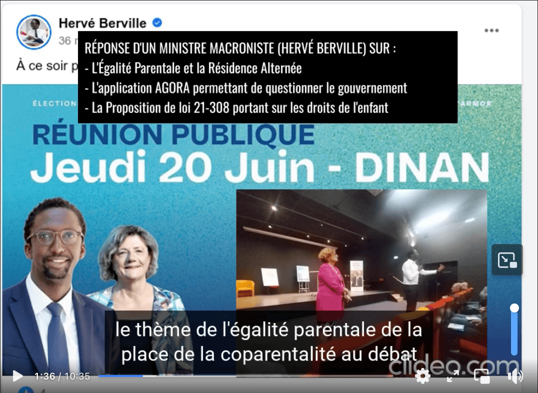 Un des candidats de DLE interroge M. Hervé Berville, Secrétaire d’État (Renaissance)