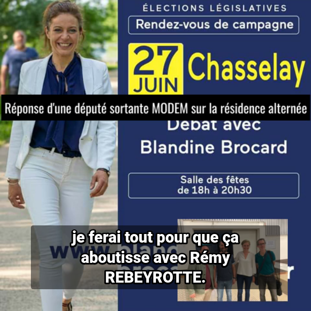 Deux des candidats de DLE interrogent Mme Blandine Brocard, Candidate (MoDem)