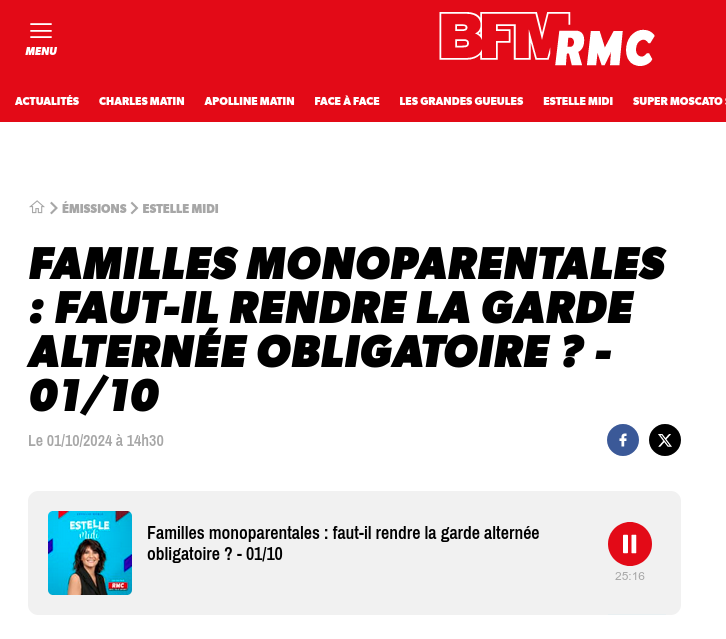 Passage d’un candidat de DLE dans l’émission Estelle MIDI sur RMC Story