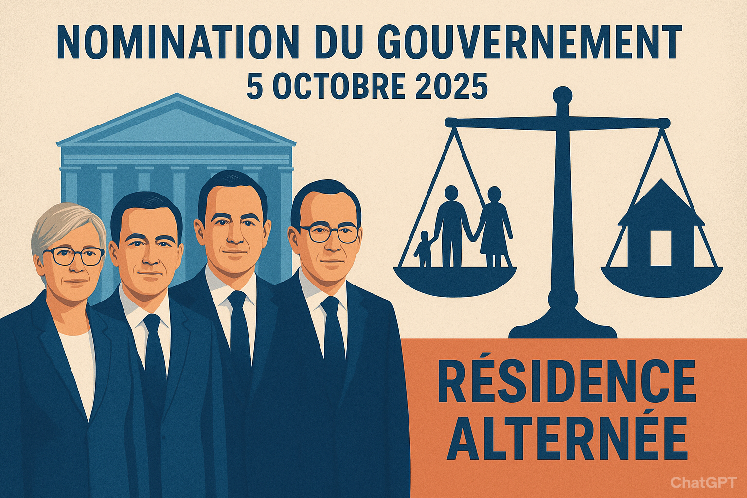 Zoom sur la nomination du gouvernement du 5 octobre 2025 et leur position autour de la résidence alternée